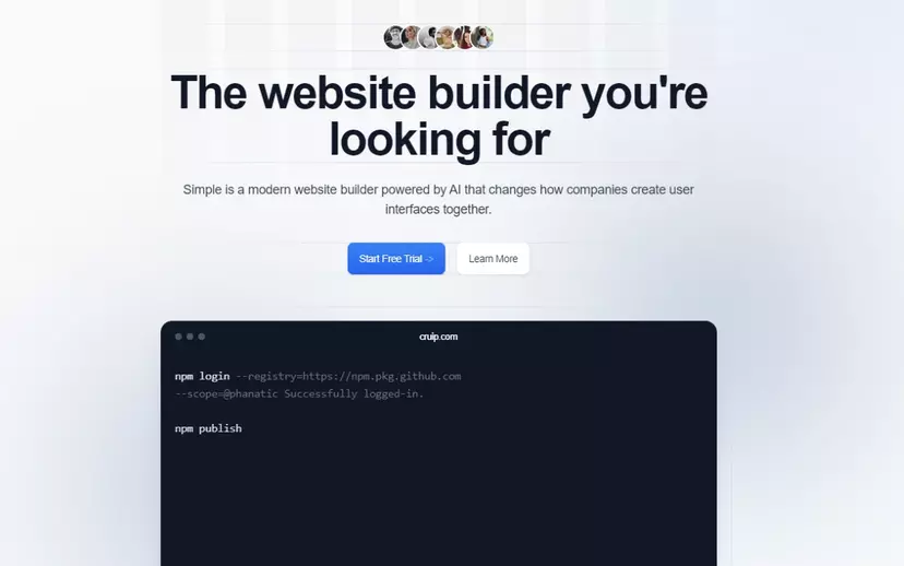 Clean Landing Page